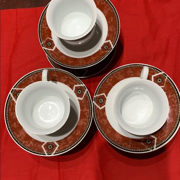 Porcelain set of 6 coffee cups and saucers - Picture 16 of 16